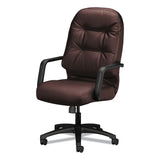 HON® Pillow-Soft 2090 Series Executive High-Back Swivel/Tilt Chair, Supports 300 lb, 16.75" to 21.25" Seat, Burgundy, Black Base (HON2091SR69T) Each
