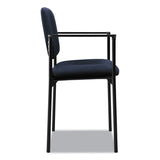 HON® VL616 Stacking Guest Chair with Arms, Fabric Upholstery, 23.25" x 21" x 32.75", Navy Seat, Navy Back, Black Base (BSXVL616VA90) Each