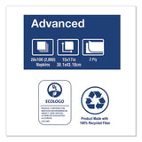 Tork® Advanced Dinner Napkins, 2-Ply, 15" x 17", 1/8 Fold, White, 100/PK, 28 PK/CT (TRKNP528PA) Case of 2800