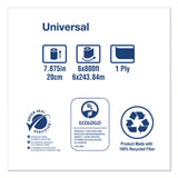 Tork® Universal Hand Towel Roll, 1-Ply, 7.88" x 800 ft, Natural, 6 Rolls/Carton (TRKRK8002) Case of 6
