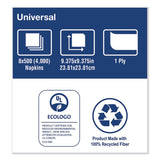 Tork® Universal Beverage Napkin, 1-Ply,9.13 x 9.13, 1/4 Fold, Poly-Pack, White, 4000/Carton (TRKB1141A) Case of 4000