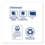 Tork® Universal Dinner Napkins, 1-Ply, 17" x 17", 1/4 Fold, White, 4008/Carton (TRKN7141A) Case of 4008