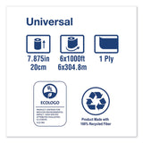 Tork® Hardwound Roll Towel, 1-Ply, 7.88" x 1,000 ft, White, 6 Rolls/Carton (TRKRB10002) Case of 6