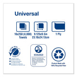 Tork® Multifold Hand Towel, 1-Ply, 9.13 x 9.5, Natural, 250/Pack, 16 Packs/Carton (TRKMK520A) Case of 16