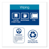 Tork® Handi-Size Perforated Kitchen Roll Towel, 2-Ply, 11 x 6.75, White, 120/Roll, 30/Carton (TRKHB9201) Case of 30