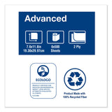 Tork® Centerfeed Hand Towel, 2-Ply, 7.6 x 11.8, White, 500/Roll, 6 Rolls/Carton (TRK120932) Case of 6