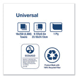 Tork® Universal Multifold Hand Towel, 1-Ply, 9.13 x 9.5, White, 250/Pack,16 Packs/Carton (TRKMB540A) Case of 4000