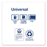 Tork® Universal Jumbo Bath Tissue, Septic Safe, 2-Ply, White, 3.48" x 1,000 ft, 12/Carton (TRKTJ0922A) Case of 12