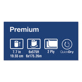 Tork® Premium Soft Matic Hand Towel Roll, 2-Ply, 7.7 x 575 ft, White, 704/Roll, 6 Rolls/Carton (TRK290096) Case of 6