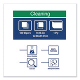 Tork® Low-Lint Cleaning Cloth, 1-Ply, 9 x 16.5, Unscented, Turquoise, 100/Box, 8 Boxes/Carton (TRK192475) Case of 800