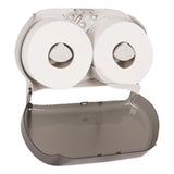 Tork® Twin Jumbo Roll Bath Tissue Dispenser, 19.29 x 5.51 x 11.83, Smoke/Gray (TRK56TR) Each