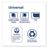 Tork® Universal Multifold Hand Towel, 1-Ply, 9.13 x 9.5, Natural, 250/Pack, 16 Packs/Carton (TRKMK530A) Case of 4000