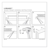 U Brands Linen Bulletin Board with Decor Frame, 30 x 20, Tan Surface, White Wood Frame (UBR2074U0001) Each