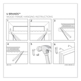 U Brands Magnetic Chalkboard with Decor Frame, 30 x 20, Black Surface, White Wood Frame (UBR2073U0001) Each