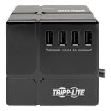 Tripp Lite Power Cube Surge Protector, 3 AC Outlets/6 USB-A Ports, 6 ft Cord, 540 J, Black (TRPTLP366CUBEUS) Each