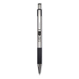Zebra® F-301 Ballpoint Pen, Retractable, Bold 1.6 mm, Black Ink, Stainless Steel/Black Barrel, 2/Pack (ZEB27312) Pack of 2