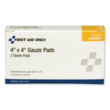 First Aid Only™ Gauze Pads, Sterile, 4 x 4, 2/Box (FAO3014) Box of 2