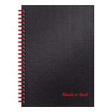 Black n' Red™ Hardcover Twinwire Notebooks, SCRIBZEE Compatible, 1-Subject, Wide/Legal Rule, Black Cover, (70) 8.25 x 5.88 Sheets (JDKL67000) Each