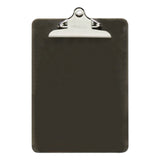 Universal® Plastic Clipboard with High Capacity Clip, 1.25" Clip Capacity, Holds 8.5 x 11 Sheets, Translucent Black (UNV40306) Each