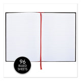Black n' Red™ Hardcover Casebound Notebooks, SCRIBZEE Compatible, 1-Subject, Wide/Legal Rule, Black Cover, (96) 11.75 x 8.25 Sheets (JDKD66174) Each