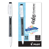 FriXion FriXion Erasable Stick Marker Pen, 0.6 mm, Black Ink/Barrel, Dozen (PIL11485) Box of 12