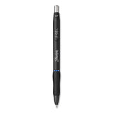 Sharpie® S-Gel™ S-Gel High-Performance Gel Pen, Retractable, Medium 0.7 mm, Blue Ink, Black Barrel, Dozen (SAN2096152) Box of 12