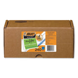 BIC® Round Stic Xtra Life Ballpoint Pen Xtra-Value Pack, Stick, Medium 1.2 mm, Blue Ink, Translucent Blue Barrel, 240/Carton (BICGSM240BE) Case of 240