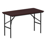 Alera® Wood Folding Table, Rectangular, 48w x 23.88d x 29h, Mahogany (ALEFT724824MY) Each