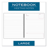 Cambridge® Wirebound Guided Meeting Notes Notebook, 1-Subject, Meeting-Minutes/Notes Format, Dark Gray Cover, (80) 11 x 8.25 Sheets (MEA06132) Each