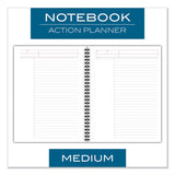 Cambridge® Wirebound Guided Action Planner Notebook, 1-Subject, Project-Management Format, Dark Gray Cover, (80) 9.5 x 7.5 Sheets (MEA06122) Each