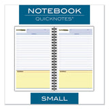 Cambridge® Wirebound Guided QuickNotes Notebook, 1-Subject, List-Management Format, Dark Gray Cover, (80) 8 x 5 Sheets (MEA06096) Each