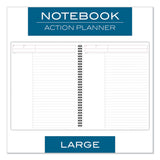 Cambridge® Wirebound Guided Action Planner Notebook, 1-Subject, Project-Management Format, Dark Gray Cover, (80) 11 x 8.5 Sheets (MEA06064) Each
