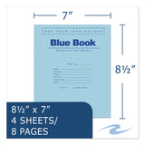 Roaring Spring® Examination Blue Book, Wide/Legal Rule, Blue Cover, (4) 8.5 x 7 Sheets (ROA77510) Each