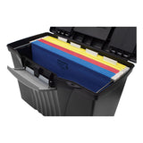 Storex Portable Letter/Legal Filebox with Organizer Lid, Letter/Legal Files, 14.5" x 10.5" x 12", Black (STX61510U01C) Each