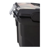 Storex Premium Mobile File Transport Box with Telescoping Handle and Organizer Tray, Letter Files, 15" x 16.38" x 14.25", Black/Gray (STX61507U01C) Each
