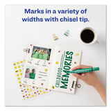 Avery® MARKS A LOT Regular Desk-Style Permanent Marker, Broad Chisel Tip, Green, Dozen (7885) (AVE07885) Box of 12