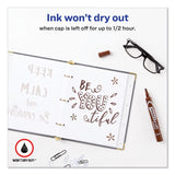 Avery® MARKS A LOT Large Desk-Style Permanent Marker, Broad Chisel Tip, Brown, Dozen (8881) (AVE08881) Box of 12