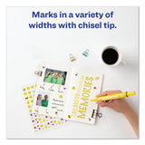 Avery® MARKS A LOT Large Desk-Style Permanent Marker, Broad Chisel Tip, Yellow, Dozen (8882) (AVE08882) Each
