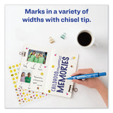 Avery® MARKS A LOT Large Desk-Style Permanent Marker, Broad Chisel Tip, Blue, Dozen (8886) (AVE08886) Case of 12