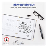 Avery® MARKS A LOT Large Desk-Style Permanent Marker with Metal Pocket Clip, Broad Bullet Tip, Black, Dozen (24878) (AVE24878) Case of 12