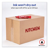 Avery® MARKS A LOT Extra-Large Desk-Style Permanent Marker, Extra-Broad Chisel Tip, Red (24147) (AVE24147) Box of 12