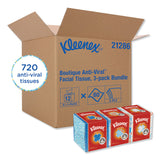 Kleenex® Boutique Anti-Viral Facial Tissue, 3-Ply, White, Pop-Up Box, 60 Sheets/Box, 3 Boxes/Pack, 4 Packs/Carton (KCC21286CT) Case of 12
