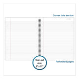 Cambridge® Wirebound Business Notebook, 1-Subject, Wide/Legal Rule, Black Linen Cover, (80) 11 x 8.5 Sheets (MEA06062) Each