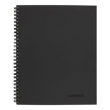 Cambridge® Wirebound Business Notebook, 1-Subject, Wide/Legal Rule, Black Linen Cover, (80) 11 x 8.5 Sheets (MEA06062) Each