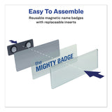 Avery The Mighty Badge Name Badge Inserts, 1 x 3, Clear, Laser, 20/Sheet, 5 Sheets/Pack (AVE71210) Pack of 100