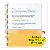 Five Star® Wirebound Notebook with Eight Pockets, 5-Subject, Medium/College Rule, Randomly Assorted Cover Color, (200) 11 x 8.5 Sheets (MEA06208) Each