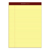 TOPS™ Docket Gold Ruled Perforated Pads, Wide/Legal Rule, 50 Canary-Yellow 8.5 x 11.75 Sheets, 12/Pack (TOP63950) Pack of 12