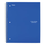 Five Star® Wirebound Notebook with 2 Pockets, 1-Subject, Quadrille Rule (4 sq/in), Randomly Assorted Cover Color, (100) 11 x 8.5 Sheets (MEA06190) Each