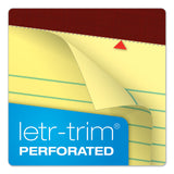 TOPS™ Docket Gold Ruled Perforated Pads, Wide/Legal Rule, 50 Canary-Yellow 8.5 x 11.75 Sheets, 12/Pack (TOP63950) Pack of 12