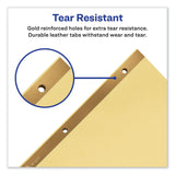 Avery® Preprinted Black Leather Tab Dividers w/Gold Reinforced Edge, 31-Tab, 1 to 31, 11 x 8.5, Buff, 1 Set (AVE11352) Set of 31